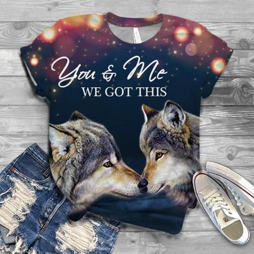 2020 new hot sale short-sleeved summer 3DT shirt printing short-sleeved couple T-shirt you and me fashion top streetwear