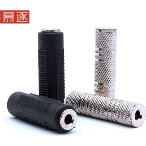 New 3.5 mm Female to 3.5mm Female Jack Stereo Connector Coupler Adapter Audio Cable Extension for MP3 DVD Headphone Car AUX