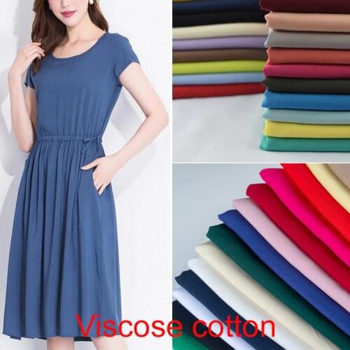 Solid viscose fabric summer cooling cotton fabric soft comfortable plain pajamas baby fabric