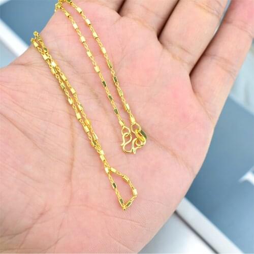 Semi-finished chain with W-shaped clasp, necklace and bracelet making supplies, pendant chain, DIY real gold electroplated chain