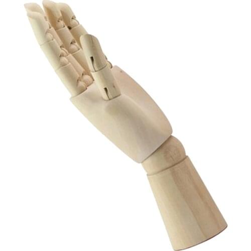 Handcrafts 18cm Wooden Mannequin Hand Children Left Hand Model Sketching Drawing Hand Household items