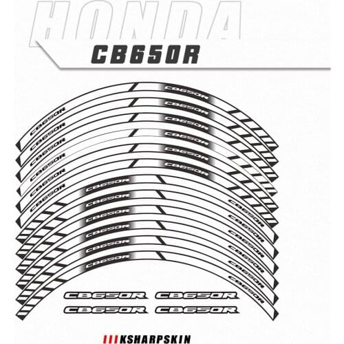 For Honda cb650r cb 650r Motorcycle wheel Hub decoration decals Tire outer rim stripes Reflective stickers decal