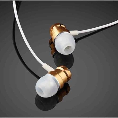 Universal Wired Headphone Stereo Sport Metal Turbine Headset Noise Reduction In-ear Earphone For Smart Phone Support Dropship