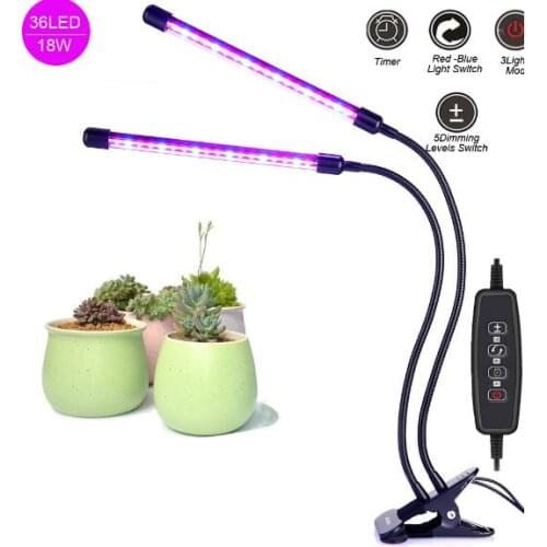 Party Favors Hot new desktop room double head clip plant growth lamp LED2018 new