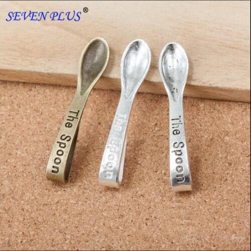 High Quality 10 Pieces/Lot 48mm*9mm Diy Jewelry Making CharmThe Spoon Charms For Jewelry Making