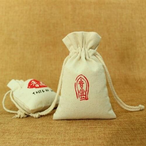 High quality canvas small drawstring bag,custom gift bags wholesale custom jewelry pouch for gift jewelry toiletry perfume herb