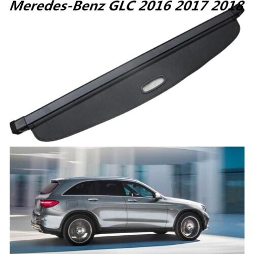 High quality Car Rear Trunk Security Shield Cargo Cover For 16-18 Meredes-Benz GLC X253 2016 2017 2018 2019 ( black, beige)