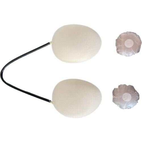 Women Adhesive Sticky Bra Invisible Push Up Bra Strapless Backless Bra With Silicone Nipple Covers Chest Stickers Thin Silicone