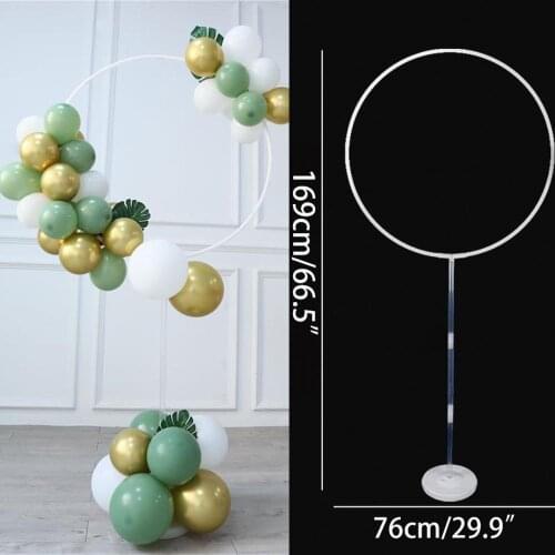 1 Set Round Circle Heart Shape Balloon Stand Hoop Holder Arch Weddng Backdrop Ballon Frame Baby Shower Birthday Party Decoration