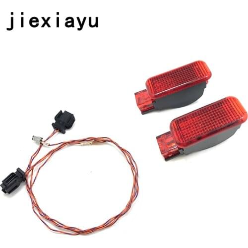 1Set Red Warning Light Door Panel Interior + Connection Cable Harness Plug For A3 S3 A6 S6 A4 Q3 Q5 8KD 947 411 8KD947411