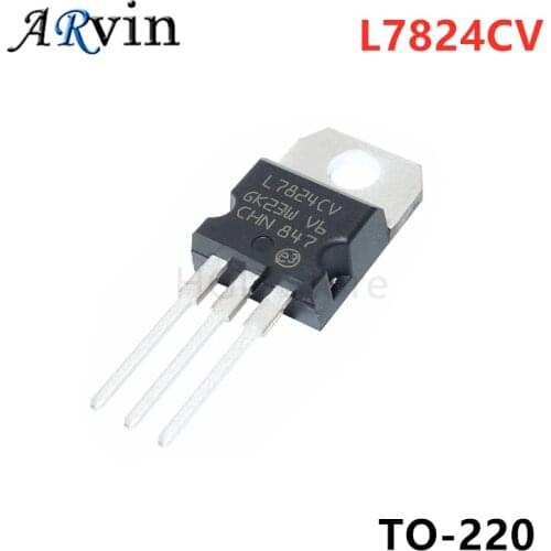 10PCS/Lot L7824CV TO220 L7824 TO-220 7824 LM7824 MC7824 New and Original IC