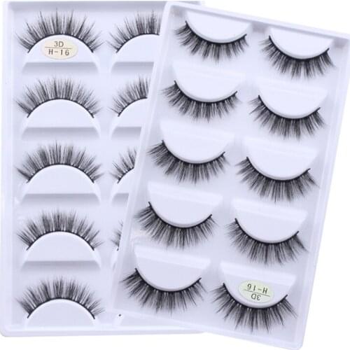 2018 Hot Sale 5 Pairs 3D Mink False Eyelashes Long Black Natural Eye Lashes Extension Makeup