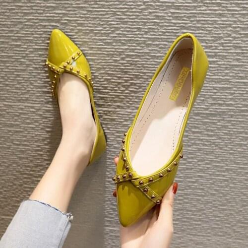 2020 New Ladies Flat Shoes Casual Shoes Woman Comfortable Pointed Toe Flat Shoes Spring Autumn Brand Women Shoe zapatos W33-32