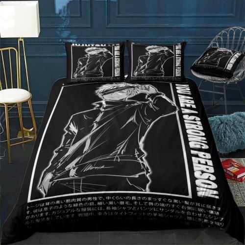 Gojo jujutsu Duvet Cover Comfortable Quilt Home Decora Design Universal Bedding Set Bedclothes+Pillowcase 3pcs