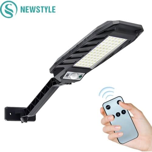 60 LED /180 COB Solar Light Outdoor Waterproof Smart Remote Control Light PIR Motion Sensor Solar Powered Street Lamp For Garden