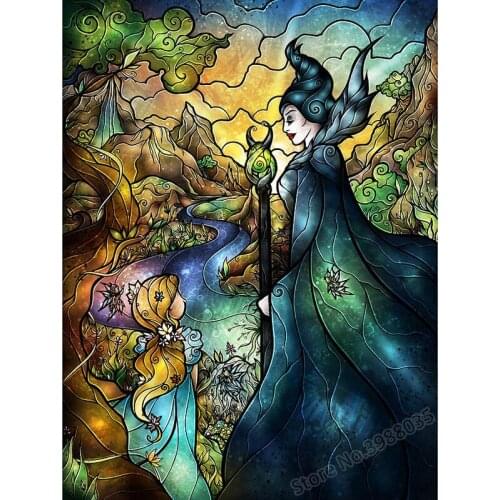 H3265 Diamond Painting Full Drill Kit " witch " for kids Diamond Embroidery cartoon 5D DIY Diamonds Mosaic Cross Stitch