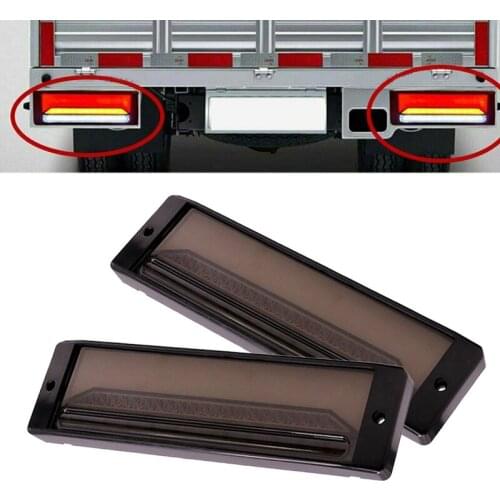 Car 1 Pair 12V-24V IP68 3W Smoke Lens 147LED Halo Neon Flowing Turn Signal Brake Tail Light Universal