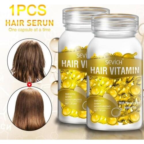 Hair Care Essential Oil Smooth Silky Hair Serum Vitamin Capsule Hair Care Keratin Complex Repair Damaged Hair Oil