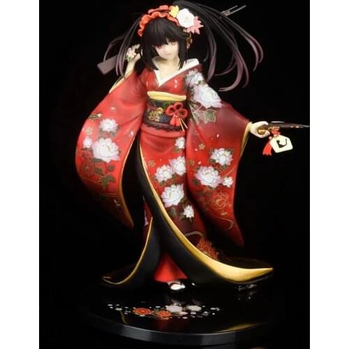 23cm Anime Figures Date A Live Figures Tokisaki Kuzou Showy Kimono Tokisaki Kurumi Model Boxed Figures
