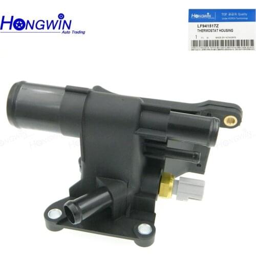 Water Outlet Engine Coolant Thermostat Housing + Sensor for MMazda 2006-2013 3 6 5 CX-7 2.0 2.3 2.5L LF941517Z LF94-15-17Z
