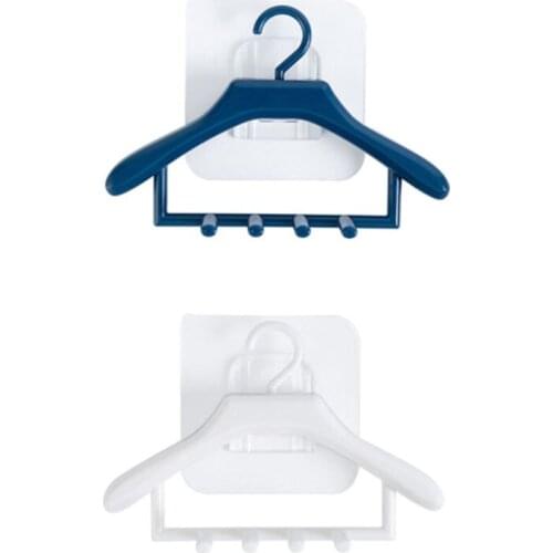 Creative Wall Mounted Hangers Style No Holes Toothbrush Holder Razor Organizer K0AB