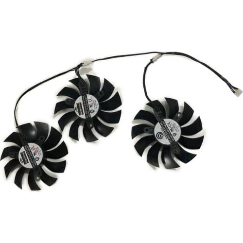 3Pcs/set GTX1080Ti GPU VGA Cooler Graphics Card Fan For EVGA GeForce GTX 1080 Ti FTW3 DT/ELITE/GAIMING Video Card Cooling