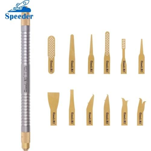 Multifunction Hand Knife Included 12 Kinds Of Blades For Ideal For iPhone CPU Main board Layering Shoveling Glue Removing Chips