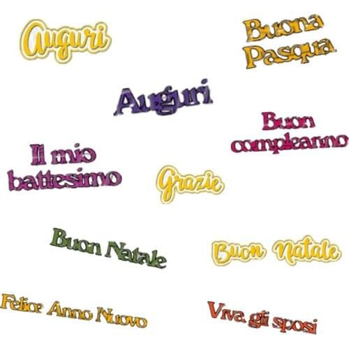 Italian Words Metal Cutting Dies Set for Scrapbooking DIY Making Card Paper Album Decoration Craft New 2019