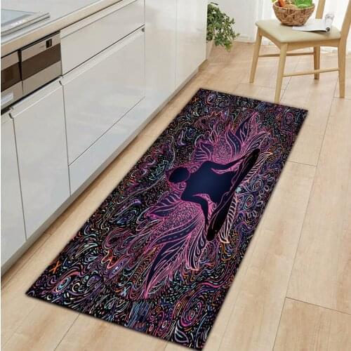 Buddha Statue Doormat Decorative Hallway Living Room Non-Slip Area Rugs Absorbent Bathroom Mat Modern Soft Bedroom Floor Carpet