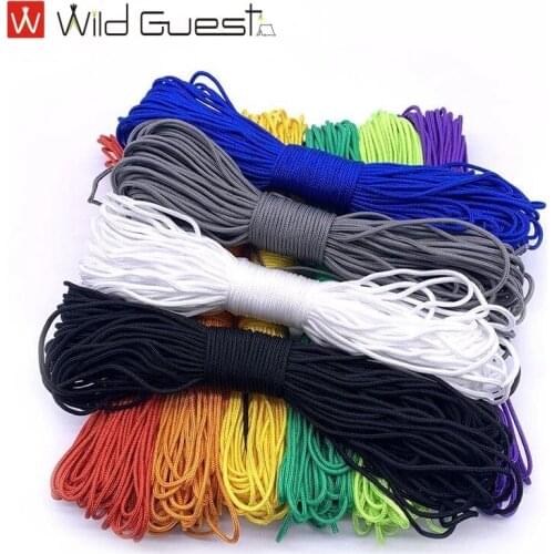 Dia: 2mm Solid Parachute Cord Lanyard Rope Mil Spec Type One Strand Climbing Camping Survival Equipment Paracord