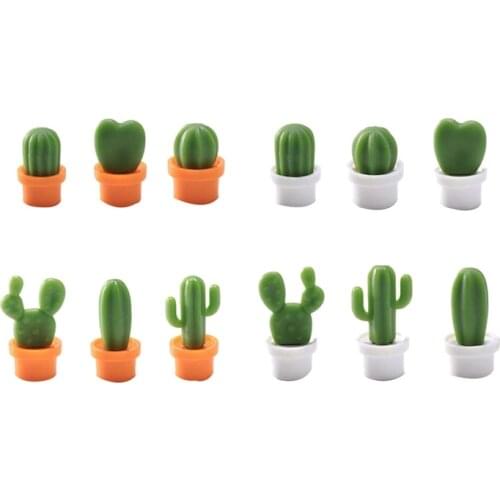 Practical 12 Pcs Cute Cactus Refrigerator Magnets,Decorative Fridge Magnet Locker Magnet,Dry Erase Board Magnet,Perfect Fridge M