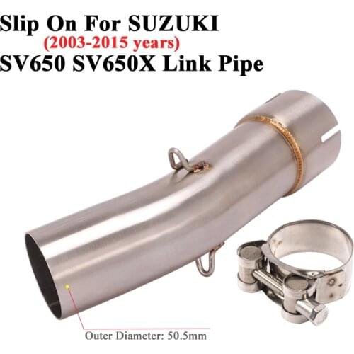 For SUZUKI SV 650 SV650 SV650X 2003 - 2015 Motorcycle Exhaust System Escape Modified Slip On 51mm Middle Connection Link Pipe