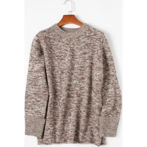 High-end cashmere sweater women autumn and winter loose pullover new fashion thick sweater round neck 100% pure cashmere jumper