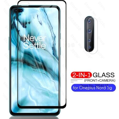 2-in-1 camera protective glass for oneplus nord 5g 2020 glass screen protector on oneplusnord one plus nord 1+nord glasses sklo