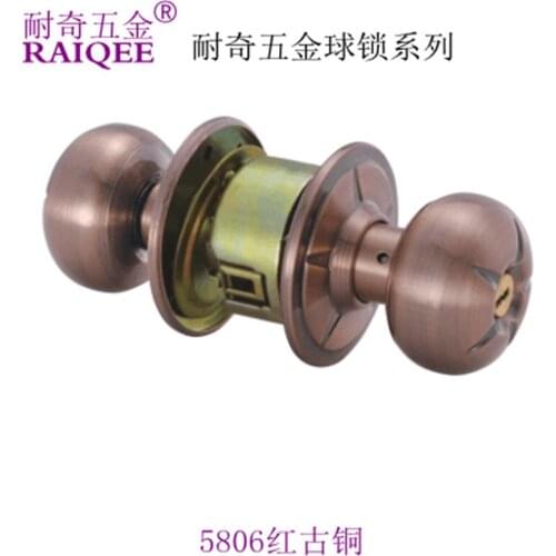Factory outlets] Ball odd-resistant locks the toilet room door locks lock Tongxin computer circular brass keys