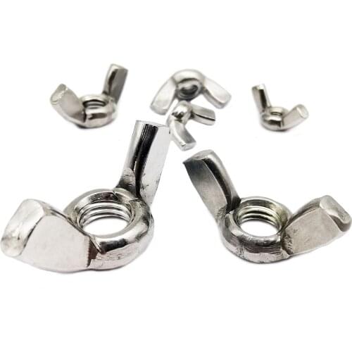 2/5/10pcs A2 304 Stainless Steel Adjust Thumb Nut Hand Tighten Thumbnut Butterfly Wing Nut for M3 M4 M5 M6 M8 M10 M12 Screw Bolt