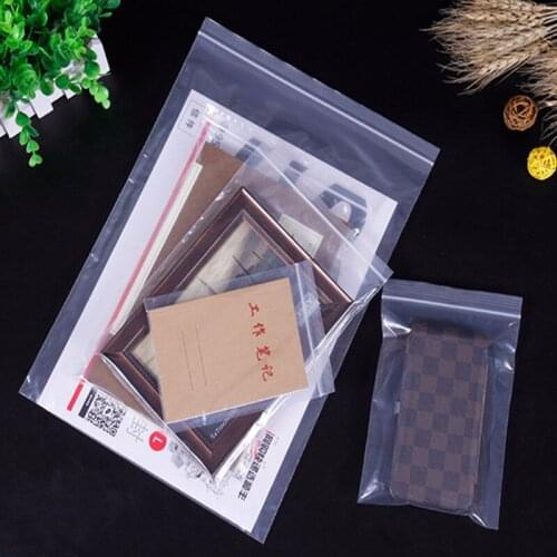 200micron Thick Transparent PE Plastic Bag Reclosable Gift Bag Clear Poly Resealable Ziplock Jewelry Packaging Pouch