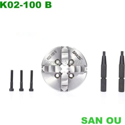 4'' inch four jaw lathe chuck 100mm K02-100B with hardened steel use for diy wood lathe