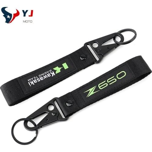 Newest Embroidery Collection Keychain For Kawasaki Z650 High Quality Motorcycle Embroidered Keyring Key Holder Ring Chain
