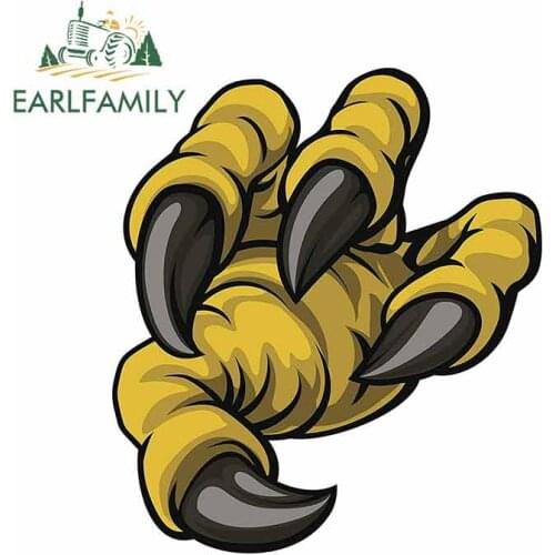EARLFAMILY 13cm x 11.5cm for Scary Aggressive Large Giant Bird Claws Motorcycle Car Sticker DIY Custom Printing Decal Decoration