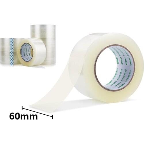Deli High Quality Transparent Sealing Tape Packing Tapes 60mmx150y (137m/roll) 6 Rolls Office Supplies