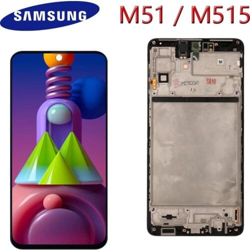 6.7'' Original AMOLED Display For Samsung Galaxy M51 M515F M515F/DS LCD Display With Touch Screen Digitizer Assembly Replacement