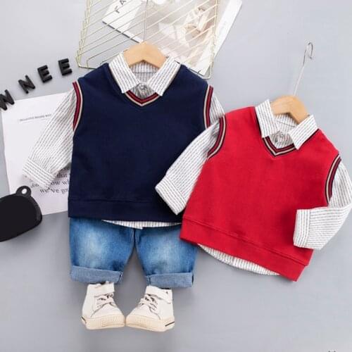 Baby Boys Pcs Gentleman Suit Kids Formal Outfits Set Bowtie Long Vest Pants 2021