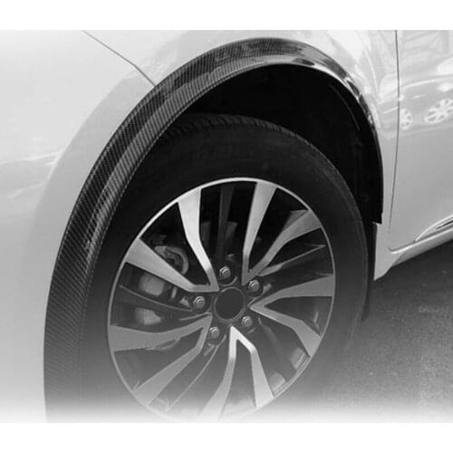 Wheel Eyebrow Arch Trim Lips Carbon Fiber Wheel Mudguard Rubber Protector Sticker Anti Collision Accessories for Car G5AD