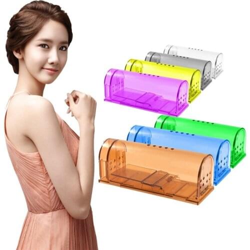 2pcs Nontoxic Transparent Reusable Mouse Trap Rodent Mice Live Catcher Small Animals Cage Mouse Cage Mousetrap Mouse Trap