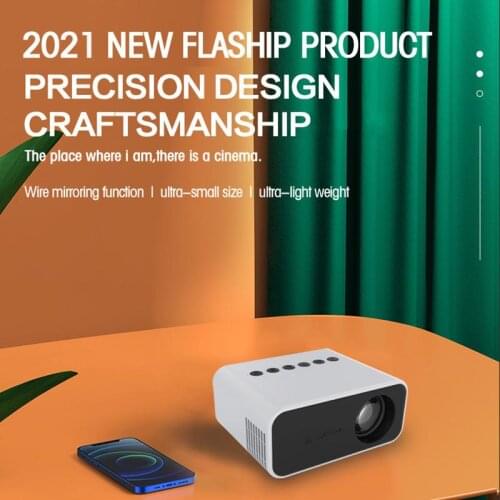 YT500 Mini Projector Led Home Theater Video Beamer Supports 1080P USB Audio Portable Home Media Player Kids Built-in Composite