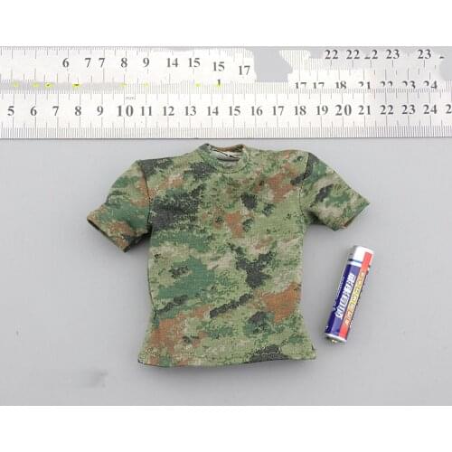 1/6 Scale FS73034 PLA Camouflage Short Sleeve T Shirt Model for 12''Figure Accessories