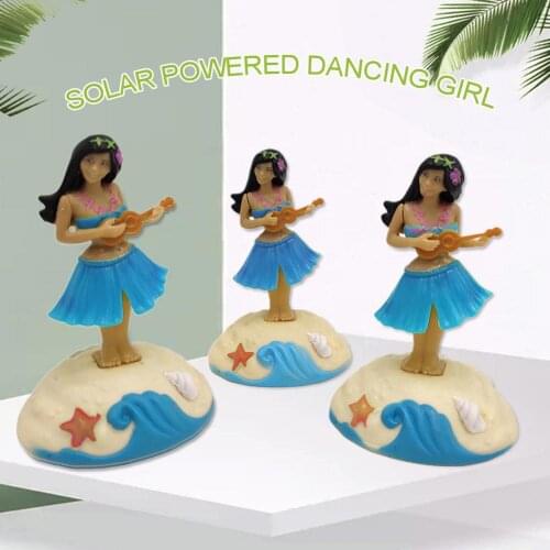 New Fashion Solar Powered Dancing Girl Swinging Animated Bobble Dancer Toy Car Decor Kids Toys Gift