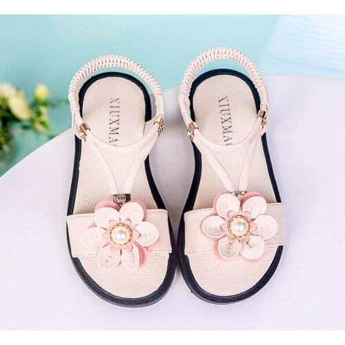 3-12 Year Fashion Flowers Dress Kids Summer 2021 Princess Gladiator Sandals For Big Girls Shoes Children Roman Beach School Shoe