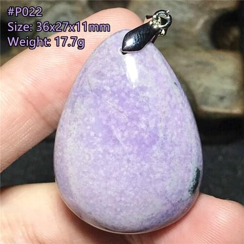 Top Natural Royal Purple Sugilite Pendant Jewelry For Women Man Healing Crystal 32x12x5mm Beads Silver Anticancer Stone AAAAA
